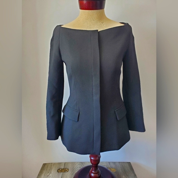 Zara Jackets & Blazers - Zara basic black wide necked blazer size  small